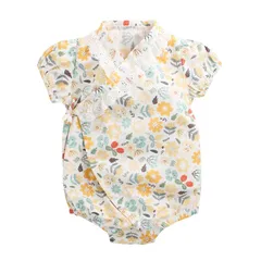 甚平 ベビー キッズ 男の子 ロンパース コットン 浴衣  70 80 90 [jinbei-35]