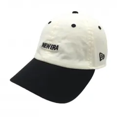 【超美品】ニューエラ キャップ 白×黒 ロゴ刺しゅう   ゴルフウェア New Era