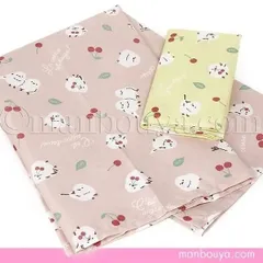 シマエナガ グッズ 雑貨 ランチクロス お弁当包み 2枚セット チェリー柄 シュガーフェイス 入園 入学 通勤 通学