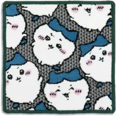 【中古】タオル・手ぬぐい ハチワレいっぱい ブルー シェニール織タオルハンカチ 「ちいかわ なんか小さくてかわいいやつ」