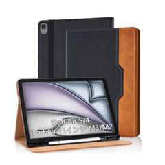 【人気商品】5/4 Air (2022/2020) Air ケース オートスリープ/ウェイク機能 ケース グリップテープ Apple iPad Pencil収納 Jajaful iPad アイパッドエアー11インチカバー (2025/2024) ブラケット調整