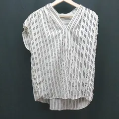 ◇ ROPE PICNIC Ⅴネック 大人カジュアル 薄手 夏向け ノースリーブ シャツ サイズ40 ベージュ レディース E  【1308160033142】