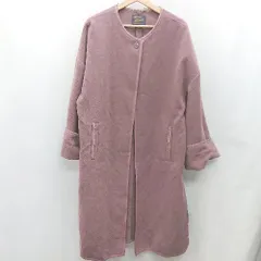■ ⊇ ◎ Kastane カスタネ 長袖 ノーカラーコート サイズＦ ピンク レディース E  【1501160012517】