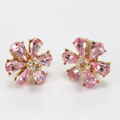 美品 クリスチャンラクロワ フラワー モチーフ イヤリング アクセサリー ピンク ゴールド 花 ブランド レディース MJT 1101-J20【中古】のサムネイル