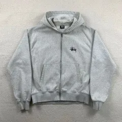 Stussy グレー ジップアップパーカー M Stussy グレー ジップパーカー Mサイズ Amazon.co.jp