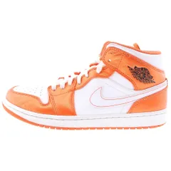 NIKE (ナイキ) AIR JORDAN 1 MID SE ORANGE WHITE エアジョーダン ミッドカットスニーカー オレンジ/ホワイト US10/28cm DM3531-800