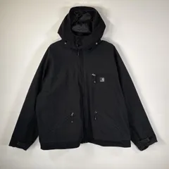 古着 カーハート Carhartt ワークジャケット 裏地メッシュ フード付き　ビッグサイズ （アクティブ風）ジャケット XXXL  ブラック メンズ