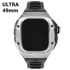 アップルウォッチ ULTRA２ ULTRA 49mm ウルトラ 高級ケースカバー ステンレス製 ラバーバンド
