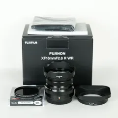 [美品｜別売りメタルフード・NDフィルター付] FUJIFILM XF16mmF2.8 R WR [ブラック] / 富士フイルムXマウント