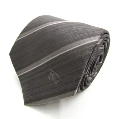 バーバリーロンドン ブランド ネクタイ ストライプ柄 ホースマーク シルク イギリス製 PO メンズ グレー BURBERRY LONDON 【中古】