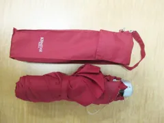 【非売品】Kérastase ケラスターゼ 折りたたみ傘 晴雨兼用 UVカット ロゴ プリント レッド カバー付き