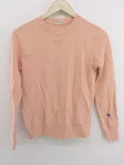 ◇ Champion チャンピオン ロゴ ワッペン 長袖 スウェット トレーナー サイズS オレンジ系 レディース P  【1301260015506】