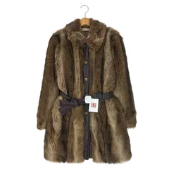 未使用級【ミュウミュウ】ロングコートン ダルメシアン ファーコート