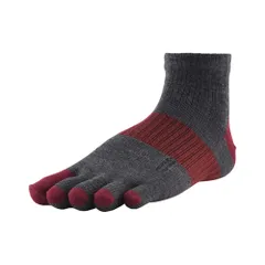 ☆ チャコール/ワイン ☆ M(24-26cm) ☆ アールエル RｘL メリノウールランニングソックス MWS5002 靴下 5本指 ソックス 5本指ソックス アールエル RｘL メリノウール ランニングソックス ユニセックス スポーツソックス 通気性
