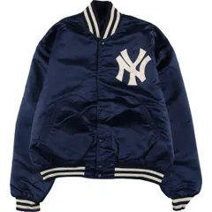 古着 90年代 スターター Starter MLB NEW YORK YANKEES ニューヨークヤンキース ナイロンスタジャン アワードジャケット/evb009081