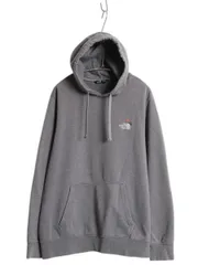 【お得なクーポン配布中!】 ノースフェイス スウェット フード パーカー メンズ レディース XL アウトドア トレーナー 裏起毛 ワンポイント ロゴ刺繍 E大きいサイズ 灰