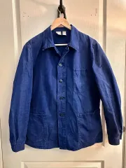 超希少フランスヴィンテージ カバーオールユーロヘリンボーンジャケットボロ 2025年最新】ユーロワークジャケット ヘリンボーンの人気