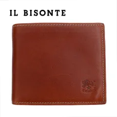 イルビゾンテ 財布 二つ折り IL BISONTE 小銭入れ付き セピア ブラウン SBW023 PO0001 BW221N SEPPIA レザー 本革 コンパクトウォレット コインケース 札入れ
