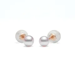 K18PGアコヤ真珠4‐4.5mmスタッドピアス