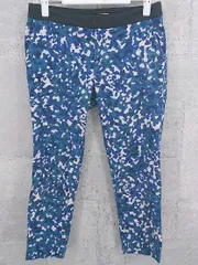 ◇ DES PRES デ プレ 総柄 タック パンツ 1 ブルー ホワイト グリーン *  【1002800117970】