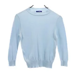 バーバリーブルーレーベル 三陽商会 アンゴラブレンド 七分袖 ニット M ライトブルー BURBERRY BLUE LABEL セーター レディース 【中古】  【230904】 メール便可