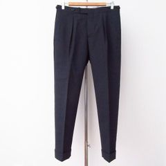 CORDINGS アイリッシュリネン トラウザーズ スラックス 紺色 36 麻 