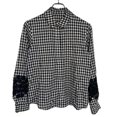 LO7 JILL STUART ジルスチュアート シャツ 長袖 チェック ブラック ホワイト 千鳥 レディース M