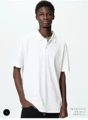 エアリズム コットンピケ ポロシャツ 白 XXL