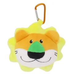 たべっ子どうぶつ THE MOVIE ミニポーチ カラビナ付きぬいぐるみファスナーマスコット らいおんくん ギンビス ティーズファクトリー 小物入れ キャラクター グッズ 