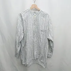 ◇ ⊇ Calvin Klein ストライプ柄 長袖 シャツ サイズM ライトブルー ホワイト メンズ レディース E  【1412260008198】