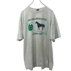 FRUIT OF THE LOOM 半袖 プリント Tシャツ XL サイズ フルーツオブザルーム グレー 古着卸 アメリカ仕入 t2407-3480