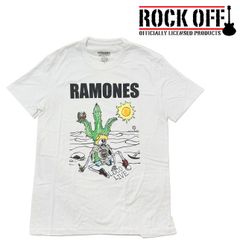 ロックオフ Tシャツ 半袖 ラモーンズ ロコライブ 白 ROCK OFF LOCO LIVE ホワイト プリントTシャツ
