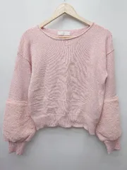 ◇ ⊇ CECIL McBEE　セシルマクビー 袖ファー 長袖 ニット　セーター サイズM ピンク レディース P  【1410230010011】