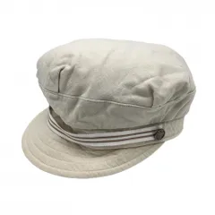 【美品】マンシングウェア キャスケット ベージュ ボタン つば付き帽   ゴルフウェア Munsingwear