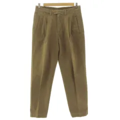 イタリア製★ Papas パパス 秋冬 ツータック★ 太コーデュロイ スラックス パンツ Sz.88　メンズ 緑 タグ付き★　I3B00672_A#Q リネン100%◆PAPAS パパス ツータック スラックスパンツ ボトムス サイズ M⁄ベージュ⁄麻 |  ブランド古着と宅配買取の専門店｜ゼントルマン（ZENTLEMAN） powered by BASE