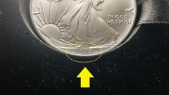 【 特年 1986年発行】アメリカ　イーグル銀貨　Type1の発行初年度　純銀
