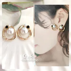 リングパール♪ピアスorイヤリング♪ハンドメイド