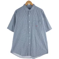 古着 90年代 ラルフローレン Ralph Lauren CHAPS チャップス ギンガムチェック 半袖 ボタンダウン チェックシャツ メンズXL相当/eaa564020