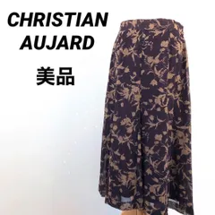 【美品】クリスチャンオジャール　ロングスカート　花柄　ベージュ　LL　高級　希少のサムネイル