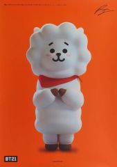 [중고] 포스터 A2 포스터 RJ(진) [BT21] LINE FRIENDS 스토어 상품 구입 특전
