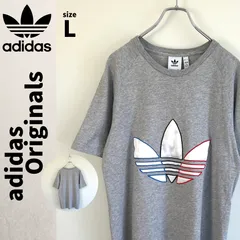 ☆レア柄 ビッグトレフォイルロゴ adidas Originals Tシャツ L