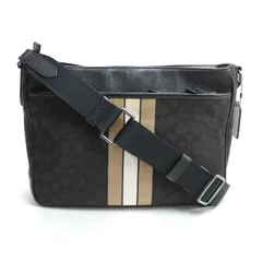 COACH コーチ トンプソン クロスボディ ショルダーバッグ ブラック C5291 ユニセックス 中古