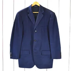 ラルフローレン Polo コットン100％ 3つボタン シングル ジャケット A5 / M ダークネイビー 袖口4つ釦 春秋冬対応 SR-RL-NM-0406 / 5TJ003 【送料無料】【中古】【メンズビジネス】202510