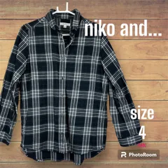 niko and...  チェック柄長袖シャツ