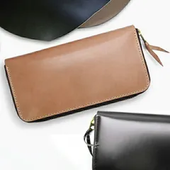 【新喜皮革社製 最高級 コードバン 財布 】 メンズ 長財布 ラウンドファスナー【送料無料】ラウンドジップ 日本製 革 皮 レザー ハンドメイド YKK 黒 茶 ナチュラル かっこいい おしゃれ デザイン 人気 プレゼント 入学祝い バレンタ