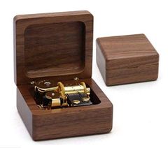 【新着商品】癒しグッズ インテリア雑貨 おしゃれ 記念日 オルゴール オルゴール 結婚祝い 人気 女性 ((曲: 誕生日プレゼント Happy 木製音楽ボックス クルミ birthday ? Wind to Note 18 you)) Mini