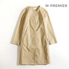 824*エムプルミエ M-PREMIER ノーカラー コート