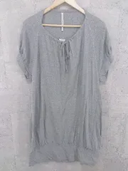 ◇ sunaokuwahara スナオクワハラ 半袖 膝丈 ワンピース M グレー *  【1002799396400】