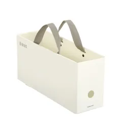 （まとめ買い）コクヨ すっきり収納できるキャリーボックス NEOS ハーフサイズ ホワイト A4PH-NELFM-W 【3個セット】
