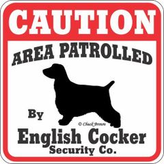 Caution コーションサインボード　イングリッシュコッカースパニエル　English Cocker アメリカ直輸入　新品未使用